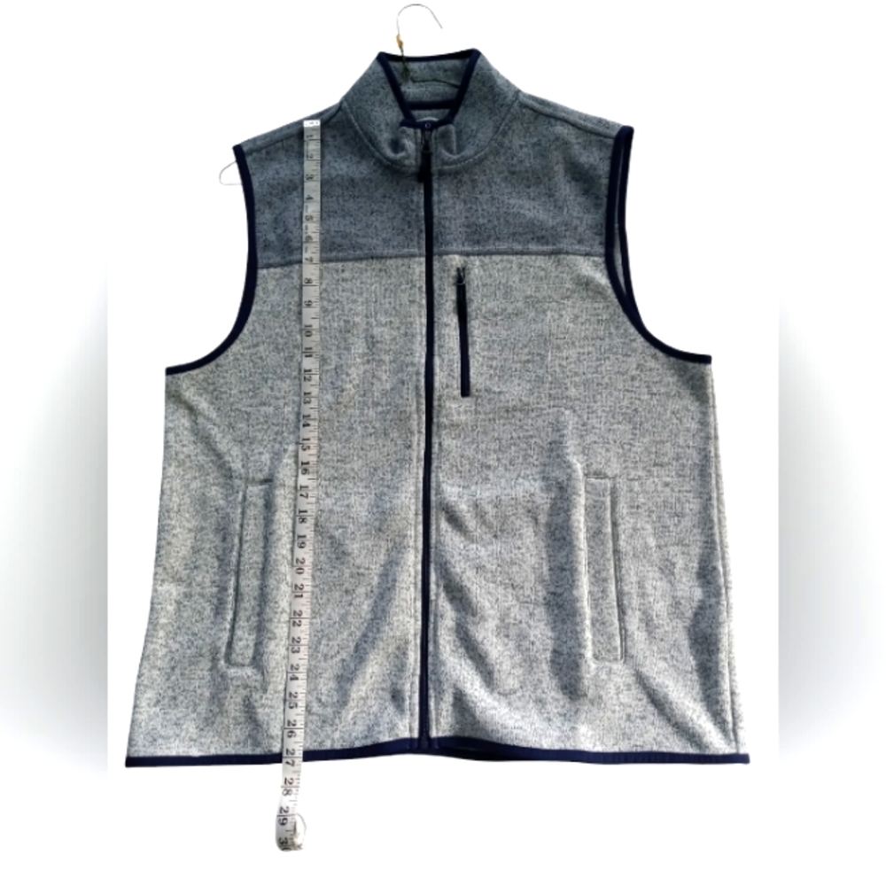 NWT Club Room Navy Blue & Gray Men's Lightweight Full Zipper Vest Size XL - Picture 7 of 7